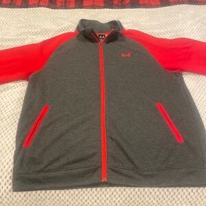 Under armor, zip sweatshirt track style jacket